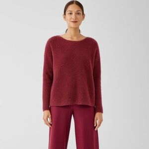 Eileem Fisher Cashmere Silk Sweater Boatneck